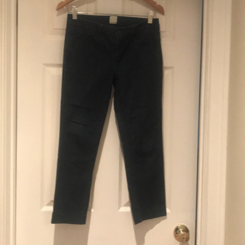 Ecru denim ankle pants
